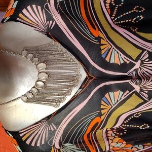 Ann Taylor Silver and Clear Gem Necklace